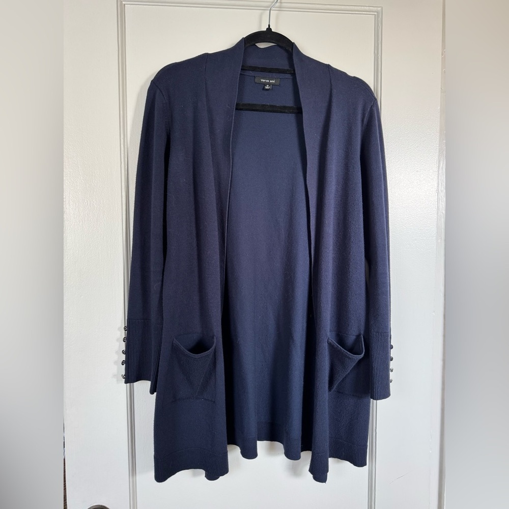 Deep Blue Open Cardigan